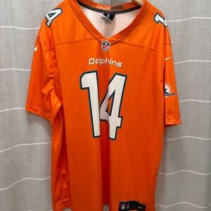 Nike Orange Miami Dolphins #14 Football Jersey